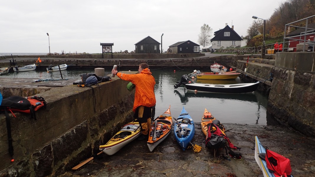 Hyggeligt fiskerleje i Teglkås på Bornholms vestkyst